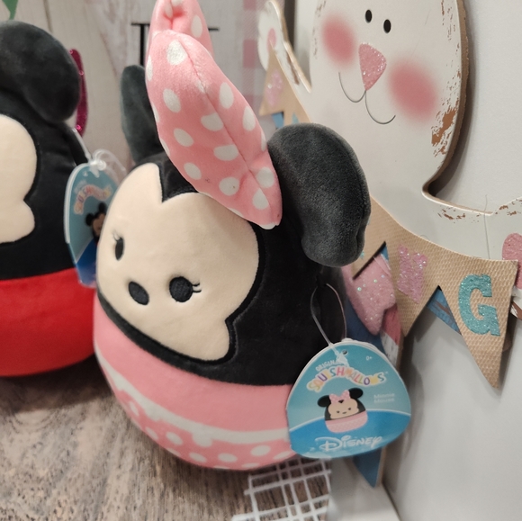 ❤️NWT Disney Mickey & Minnie Mini (2021) 7" inch Squishmallow Pair, Super Cute! - Picture 3 of 15